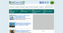 Desktop Screenshot of ecocanto21.com.br
