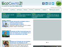 Tablet Screenshot of ecocanto21.com.br